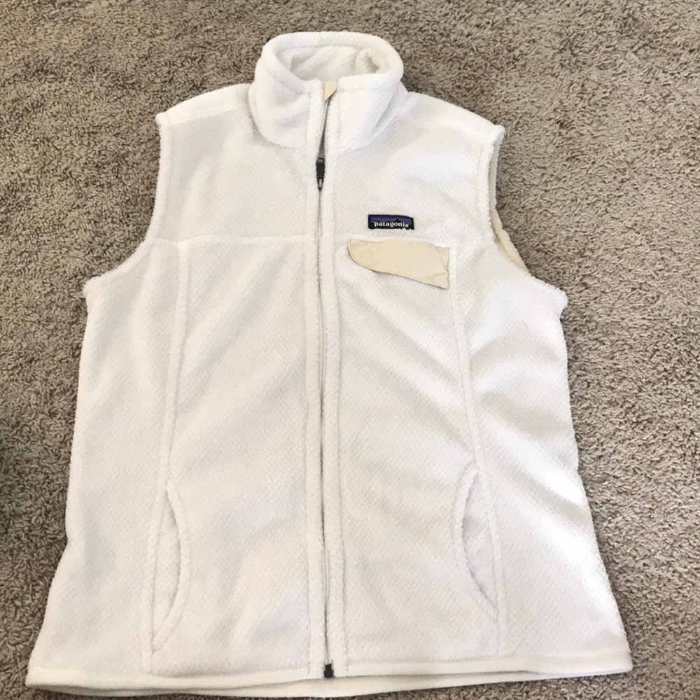 Patagonia White Vest Size Large Never worm!